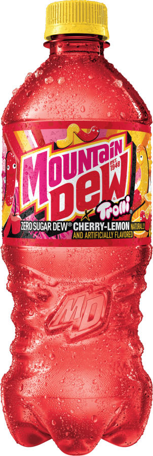Image of a bottle of Mountain Dew Cherry Lemon flavor.